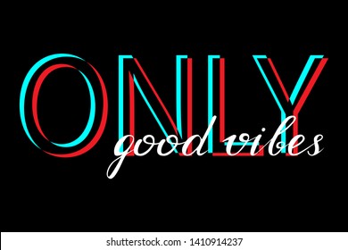 Phrase glitch effect handwriting text vector print t shirt.