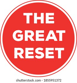 The phrase The Great Reset inside a red circle