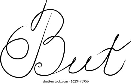 But phrase handwritten with a calligraphy brush. Goal in French. Modern brush calligraphy. Isolated word black