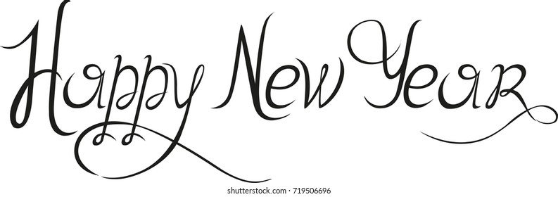 Phrase Happy New Year Stock Vector (Royalty Free) 719506696 | Shutterstock