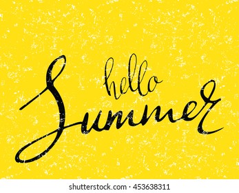 Phrase Hello Summer. Vector 