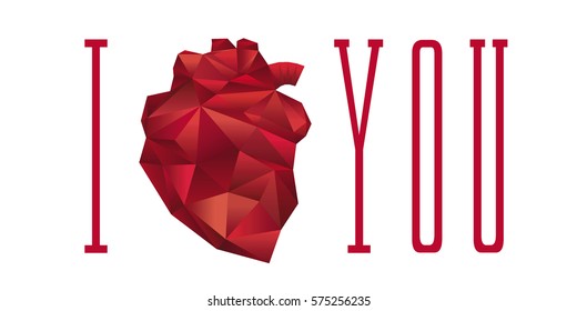 The phrase "I love you" on a white background