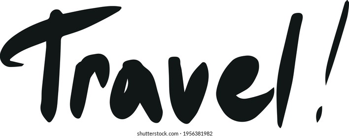 Phrase motivation hand lettering words ink handwritten slogan black