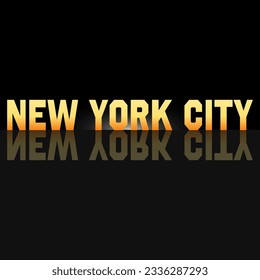Phrase New York City. Typographic print poster. T shirt hand lettered design. Lettering design. Vector