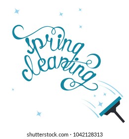 Phrase Spring cleaning illustration