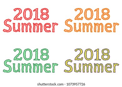 The phrase the summer of 2018 for use in web design, banners and postcards