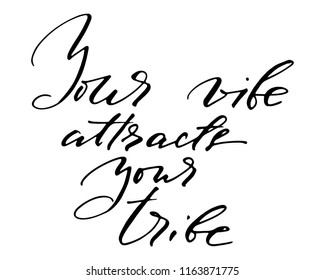 Phrase tattoo inscription handwritten text vector