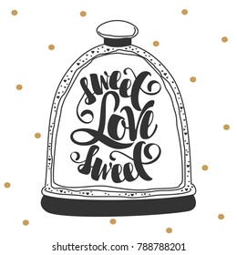  Phrase for Valentine's day. Romantic typography poster with modern brush calligraphy. Vector Illustration. Isolated on white background.