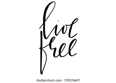 Phrase writing live free handwritten text vector