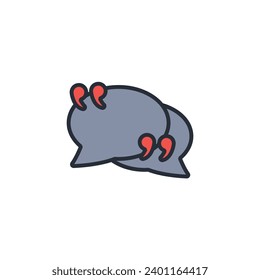 icono de frases. vector.Curso editable.Signo de estilo lineal para uso de diseño web,logotipo.Ilustración de símbolo.