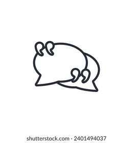 icono de frases. vector.Curso editable.Signo de estilo lineal para uso de diseño web,logotipo.Ilustración de símbolo.