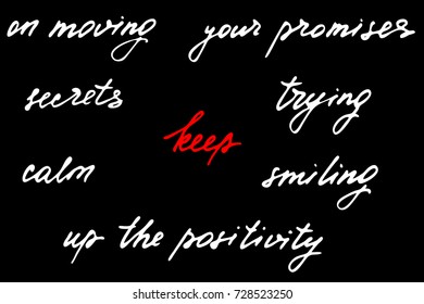 Phrases writing handwritten text vector