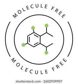 Phthalate Chemical Compound Molecular Structure Vector ICon design