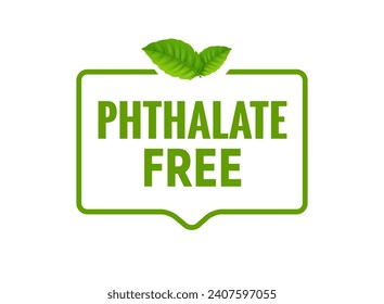 Phthalate Free Eco-friendly Product Label with Green Leaf Icon