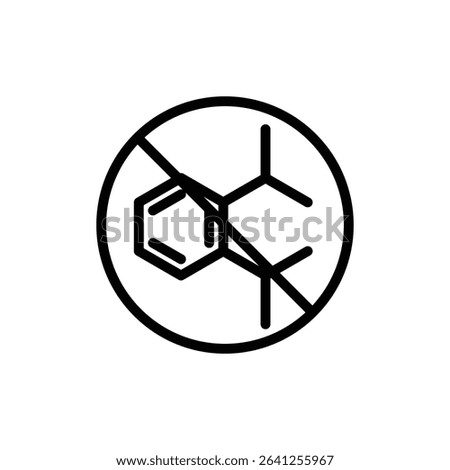 Phthalate free icon outline set sign