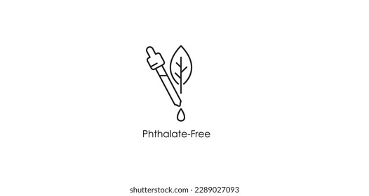 Phthalate Free Icon - A Safe and Eco-Friendly Vector Illustration for Health and Beauty Designs