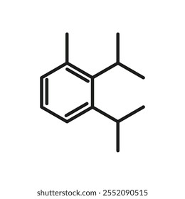 Phthalate free icon Simple thin line flat symbol