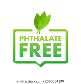 Phthalate free sign, label. Product with no phthalate added icon. Vector stock illustration