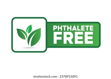 Phthalate free sign label product with no phthalate added icon vector