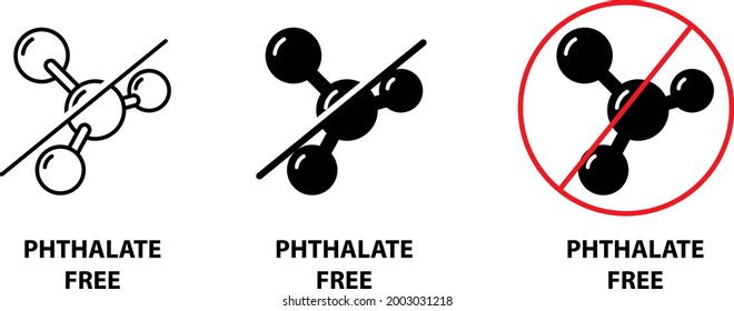 Phthalates Free Icon , Vector