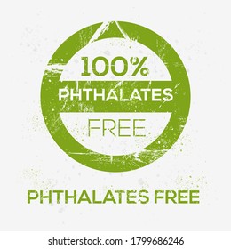 (phthalates free) label sign, vector illustration.