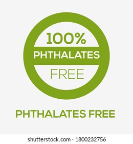 (phthalates free) label sign, vector illustration.