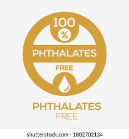 (phthalates free) label sign, vector illustration.
