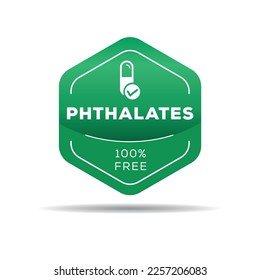 (Phthalates free) label sign, vector illustration.