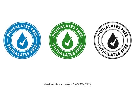 Phthalates free logo template illustration. Suitable for package product