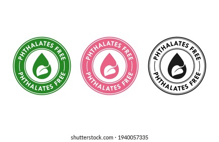 Phthalates free logo template illustration. Suitable for package product