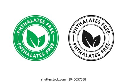 Phthalates free logo template illustration. Suitable for package product