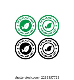 Phthalates free logo template illustration. Suitable for package product