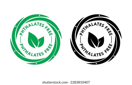 Phthalates free logo template illustration. Suitable for package product