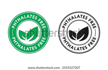 Phthalates free logo template illustration. Suitable for package product
