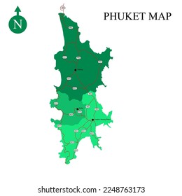 Phuket Reiseplan in Thailand Vektor