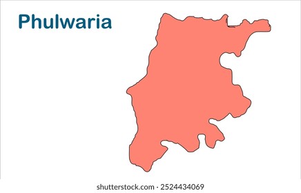 Phulwaria mapa de subdivisão, Distrito de Gopalganj, Estado de Bihar, República da Índia, Governo de Bihar, Território indiano, Índia Oriental, política, aldeia, turismo