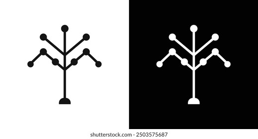 Phylogenetic tree icon line art vector