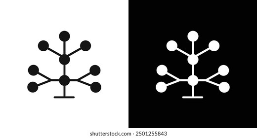 Phylogenetic tree icon Symbol mark in filled style