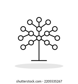 Phylogenetic tree icon in trendy flat style. Bio engineering symbol for your web site design, logo, app, UI Vector EPS 10.