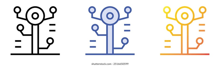 phylogenetics icon. Linear, Blue Fill and Gradient Style Design Isolated On White Background