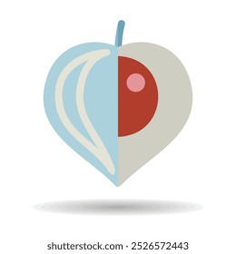 Ícone de vetor de design isolado de bagas de Physalis. Símbolo gráfico para site de alimentos e bebidas, design de aplicativos, aplicativos móveis e mídia impressa, logotipo, UI