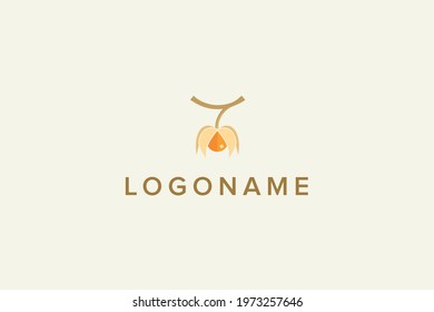 Physalis logo icon vector illustration. Organic vegetable. Eco food. Farm market product. Isolated. Can be used for shop, menu, card, poster, label