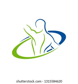 Physcal Fitness, Chiropractic Logo Icon