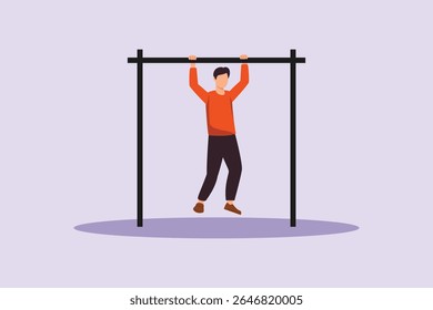 Physical Activity Concept. Colored flat vector illustration isolated