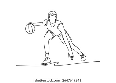Physical activity concept. Single line draw design. Vector graphic illustration