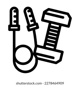 vector de icono de línea de tratamiento de dolor de cabeza de actividad física. actividad física signo de tratamiento de dolor de cabeza. símbolo de contorno aislado ilustración negra
