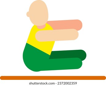 Physische Aktivität, Illustration, Vektorgrafik auf weißem Hintergrund.