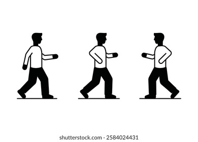 Physical Activity Symbols – Run, Walk, Stand Icons Collection