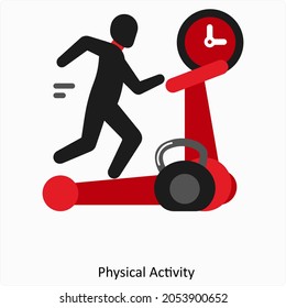 Concepto de actividad física o icono de lectura