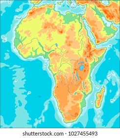 Physical Africa Map
